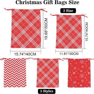 Bolsa de Almacenamiento Navideña de 7 Pulgadas con Cordón, Personalizable con Logotipo, Ecológica, de Oxford Resistente, para Organización de Regalos - Product Image 3