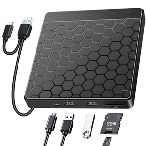 Lecteur <span class=keywords><strong>DVD</strong></span> externe portable <span class=keywords><strong>2022</strong></span>, nouveau modèle mince, USB 3.0 & Type-C, hub optique, lecteur <span class=keywords><strong>DVD</strong></span> 8x, lecteur CD 24x, duplicateur de CD, graveur <span class=keywords><strong>DVD</strong></span> externe - Product Image 3