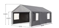 Échantillon de tente de garage/portique portable, imperméable et anti-UV, en matériau PE, abri pour véhicule toutes saisons, couleurs personnalisées