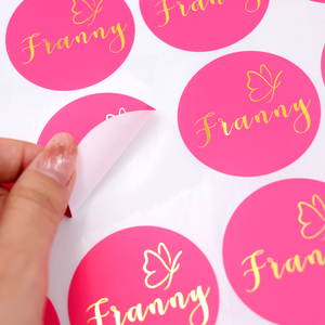 Autocollant en PVC Imprimé Personnalisé, Étanche, avec Estampage à Chaud en Feuille d'Or et Impression Numérique pour Applications de Formes Irrégulières - Product Image 4
