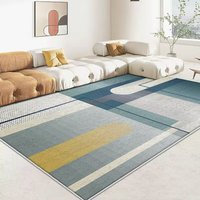 Tapis moderne en polyester à motif géométrique, fabriqué à la machine, antidérapant, pour la décoration intérieure, les voyages, la voiture et la prière