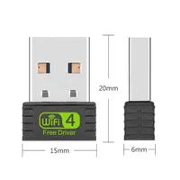 Mini Tarjeta de Red Inalámbrica USB3.0 Externa, Sin Controladores, 150Mbps, para Laptop y Escritorio, Receptor y Transmisor WiFi, en Stock