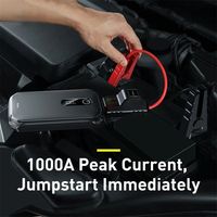 Baseus démarreur de voiture Pro 12000mAh batterie de bloc d'alimentation portable 1000A batterie de démarrage de voiture batterie de démarrage d'urgence de voiture