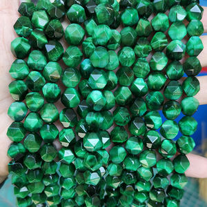 Perlen im Diamant schliff Facettiert Blau Lila Grün Fuchsia Star Cut Tigerauge Stein Starcut Tigerauge Strang 6mm 8mm 10mm - Product Image 3