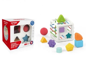 Samtoy – Cube d'activités éducatives <span class=keywords><strong>Montessori</strong></span> en Silicone, formes préscolaires, jeu de correspondance, jouets de tri pour 0 à <span class=keywords><strong>6</strong></span> <span class=keywords><strong>mois</strong></span> - Product Image 6