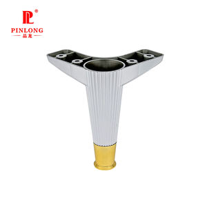 רגלי ספה ורגלי מיטה מפלסטיק בעיצוב מודרני, קולקציית 2025, בצבע שחור+זהב, רכיבי ריהוט - Product Image 2