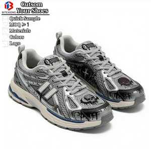 Sneakers Chunky High Street Core - <span class=keywords><strong>Scarpe</strong></span> Gotiche Punk in Denim da Uomo con Borchie, Dettagli Riflettenti e Personalizzazione OEM ODM - Product Image 2