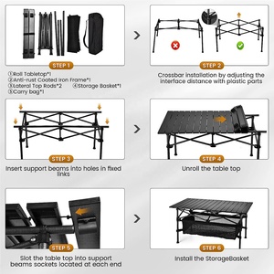 Table de camping pliable légère en aluminium avec sac de rangement - Product Image 6