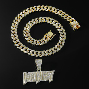2026 New Hot Selling <b>Light</b> Luxury Hiphop Style Multiple Model <b>Letter</b> Pendant Necklace Men's Alloy Necklaces Fashion Jewelry - Product Image 1
