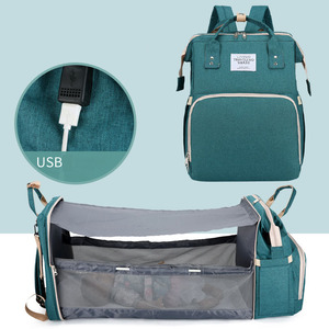 Tragbares Bett Viele Seiten taschen Multifunktion ale wasserdichte <span class=keywords><strong>Baby</strong></span> Mommy Rucksack Bett Wickelt asche - Product Image 2