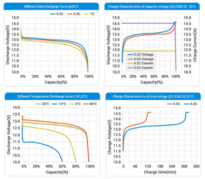 12V 24V 100AH chu kỳ sâu 50Ah có thể sạc lại pin lithium ion LiFePO4 cho hệ thống an ninh sử dụng pin thay thế axit chì - Product Image 6