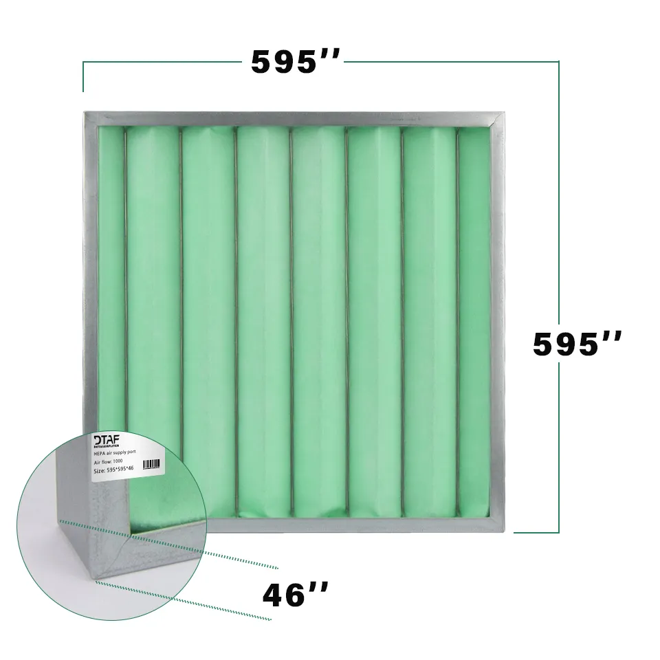 G4 China Factory Supply Customized Size OEM Washable HVAC Pleated Panel Pre Air Filtration