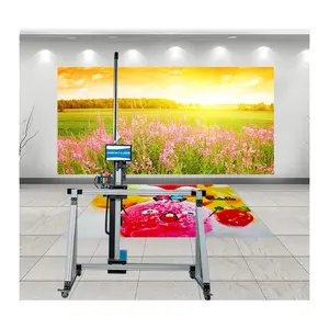 Perfect Laser - New Profitable Business 2 in 1 Large Size CMYK+W 3D Vertical Printer Wall and Floor UV Printing Machine