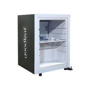 Meisda 21l compressor de porta de vidro mini refrigerador com impressão de tela