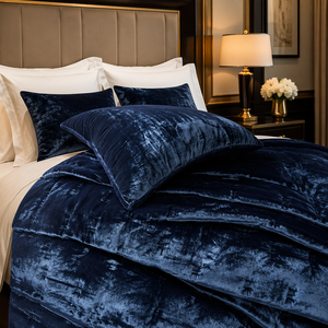 Set Copripiumino di Alta Qualità per Camera da Letto, Trapunta in <span class=keywords><strong>Velluto</strong></span> Lussuoso Tinta Unita con Federe - Product Image 2