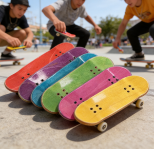 Mini Patinetas Profesionales Personalizadas de Madera de Arce Canadiense de 5 Capas, Cóncavas y Profundas, 34*96mm 32*97mm, Superficie Lisa, Venta al Por Mayor - Product Image 1