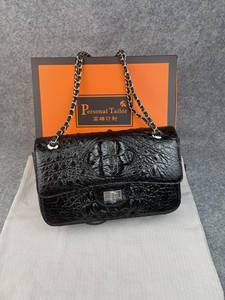 Sac à main de luxe en cuir de crocodile 100% véritable, sac bandoulière tendance pour femmes et filles - Product Image 1