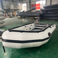 Bateau de course gonflable de 13 pieds et 14 pieds, nouveau design 2026, avec plancher en aluminium/bois