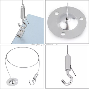 Kits d'éclairage au plafond à Led réglables Lampe avec raccord Kits <span class=keywords><strong>de</strong></span> <span class=keywords><strong>suspension</strong></span> au plafond à câble métallique <span class=keywords><strong>en</strong></span> acier inoxydable - Product Image 5
