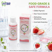 Agent révélateur de plaque dentaire saveur fraise, qualité alimentaire, sans dilution, formule pratique à baver, solution révélatrice de plaque