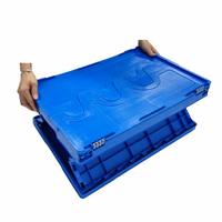 Caisse en plastique PP durable, empilable, avec couvercle verrouillable, pliable, conteneur logistique, pliable, YLW-ZZX001, marque Jiang Su
