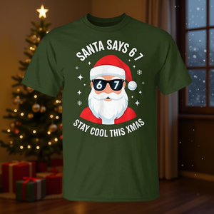 Santa 67 Stay Cool Xmas T-Shirt Camiseta con gráfico navideño para hombre, talla adulta - Product Image 3