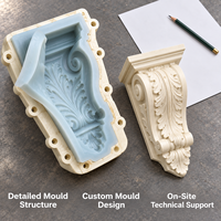 Moule décoratif en résine Tietuo + noyau en silicone PU C294-G3, moule à grain profond et fournisseur de matériaux