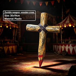 Halloween <strong>Horror</strong> Prop Set Vampire Hunter Stake Medieval Battle Hammer Plastic Vampire Slayer Stake Ancient Hammer Halloween Prop - Product Image 5