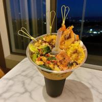 Gobelet à Slushy 24oz 32oz avec Paille en PP, Bol Plastique 2 en 1 à Emporter, Bol Alimentaire pour Limonade, Gobelet Combo Snack et Boisson