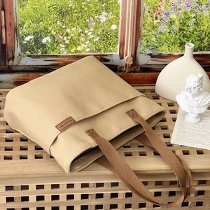 Sac fourre-tout en <span class=keywords><strong>toile</strong></span> écologique extra large naturel avec impression de logo personnalisé pour les courses, le bureau, la piscine, la plage, les épiceries - Product Image 5