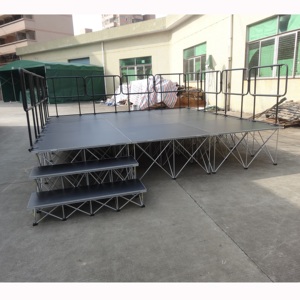 Escenario portátil de aluminio para eventos y bodas, fácil de montar y desmontar, para interiores. - Product Image 1