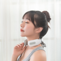 Appareil de massage cervical à impulsions électriques micro-électriques à température constante, 4 têtes, 6 modes, 16 niveaux d'intensité, 15 minutes