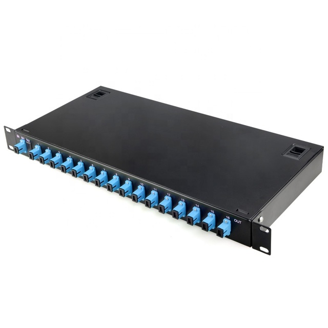 1x8 1:8 Fiber Optical LC SC/UPC APC PLC Type Rack Mount Splitter Terminal Box for FTTH Network Use 19 Inch Rack Optical Splitter