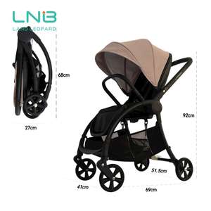 Cochecito de Bebé 3 en 1 de Alta Calidad Land Leopard Eagle, Cochecito para Recién Nacidos EN1888, <span class=keywords><strong>Silla</strong></span> Mecedora Ajustable, Ligero, de Aleación de Aluminio - Product Image 6