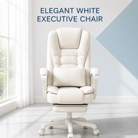 Chaise de Direction en Cuir Véritable à Prix Abordable, Mobilier de Bureau Moderne et Contemporain, Chaise Pivotante pour Manager/Directeur, Idéale pour l'Exportation