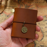 Carnet de Voyage d'Affaires Tendance A9 en Cuir Véritable avec Reliure Cousue, Super Carnet de Notes et Planificateur de Bureau, Mini Format de Poche, Promotion Quotidienne, Idéal comme Cadeau