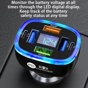 <b>USB</b>-<b>C</b> Car Phone Charger <b>Adapter</b> QC3.0 5V/3A Multi-Port Super Fast Charging for All Phones - Product Image 3