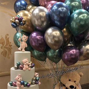 Paquete de 10 globos de vinilo de esfera redonda reutilizables morados de 36" - Product Image 4