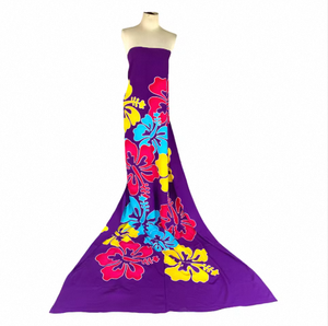 ผ้าซารองฮาวายแบบหลวมไซส์ใหญ่พิเศษ SARI PARI ผลิตจากผ้าเรยอน 100% ลายดอกไม้เพ้นท์มือ ดีไซน์หรูหราสำหรับชายหาด - Product Image 3