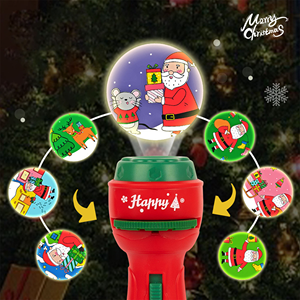 Hot Sale Christmas Toys Kids Glowing Toy Flashlight Slide ProjectorTorch <b>Projection</b> <b>Light</b> 24 Pattern Christmas <b>Light</b> interest - Product Image 2