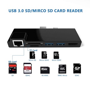 promocional <span class=keywords><strong>Puerto</strong></span> oem 6 en 1 <span class=keywords><strong>USB</strong></span> a <span class=keywords><strong>HDMI</strong></span> Ethernet <span class=keywords><strong>USB</strong></span> 3,0 DP TF lector de tarjetas SD conexión de acoplamiento adaptador de hub - Product Image 3