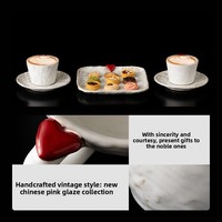 Mug Kopi Keramik Buatan Tangan Kreatif Terkenal di Internet, Espresso Italia Putih, Kotak Hadiah, Aman untuk Mesin Cuci Piring dan Microwave, Untuk Penggunaan di Rumah/Kantor
