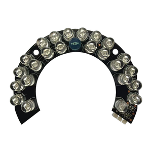 24-<span class=keywords><strong>LED</strong></span> Çerçevesiz IR <span class=keywords><strong>LED</strong></span> Boncuklu Kart PCBA 1 oz Bakır Doğrudan Yerleştirme 59.5x44.7mm 12V DC Işık Sensörlü CCTV Kamera için - Product Image 3