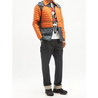 Manteau d'hiver matelassé épais à capuche pour homme, veste longue zippée unie décontractée