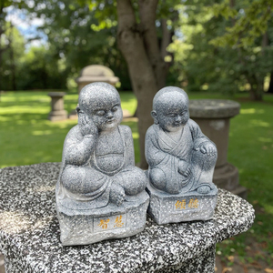 Tượng Phật Trẻ Em Kung Fu Nhỏ Thiền Trong Vườn Zen Tượng Phật Nhỏ Dễ Thương Chạm Khắc Nhà Sư Tượng Phật Nhỏ - Product Image 1