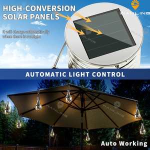 Водонепроницаемая светодиодная гирлянда на солнечной батарее - Product Image 3