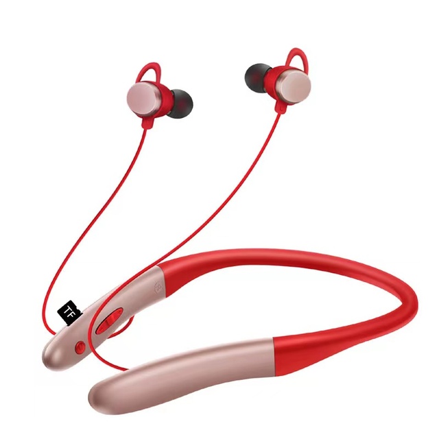 Neck Hanging Hall Magnetic Switch Control Wireless Neckband Headphones BT Wireless Headphones Music Sports Earbuds Headphones