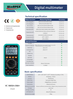WinAPEX VC9805A+/08A+ Multimeter Digital 2000Count True RMS Layar LCD Penguji Frekuensi Induktansi Kapasitansi Tahan Debu Rendah