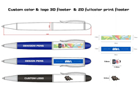 Stylos à huile à cuticules flottantes en métal 2D/3D personnalisés de haute qualité chariots personnalisés pour cadeau