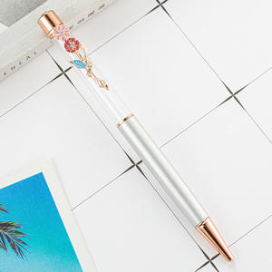 Stylos à bille liquides métalliques colorés DIY, largeur d'écriture 1,0 mm, tube vide pour recharge Parker, design flottant, logo personnalisable - Product Image 6